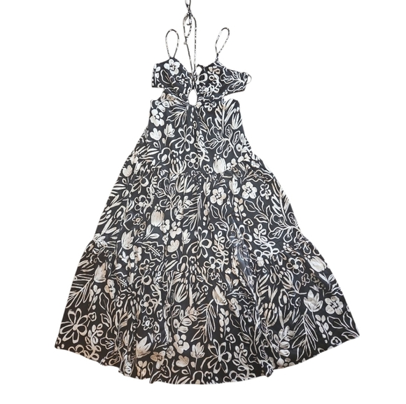 ASTR The Label Woman's Dress Cassini Floral Strappy Tiered Satin Sundress - Picture 5 of 10